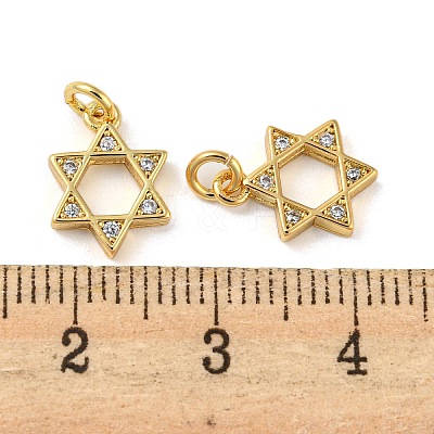 Rack Plating Brass Micro Pave Cubic Zirconia Pendants KK-A200-17G-1