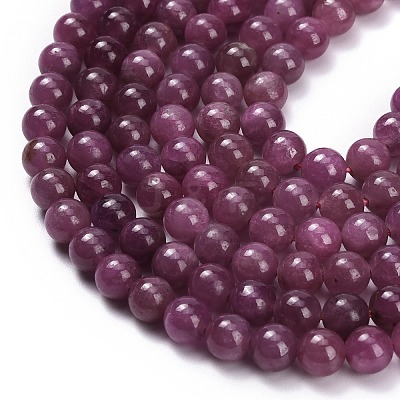 Natural Ruby Beads Strands G-L631-A01-5mm-AA-1