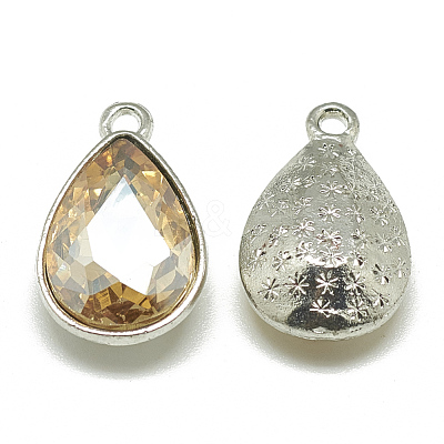 Alloy Glass Charms PALLOY-T028-7x10mm-06-1