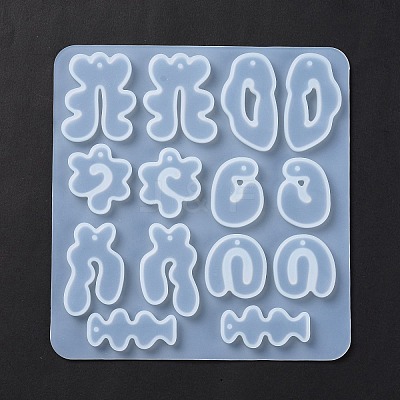 DIY Irregular Shape Pendant Silicone Molds DIY-F134-05C-1