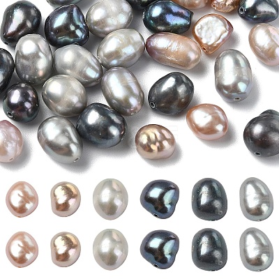 30Pcs 3 Colors Natural Cultured Freshwater Pearl Beads PEAR-YW001-02-1