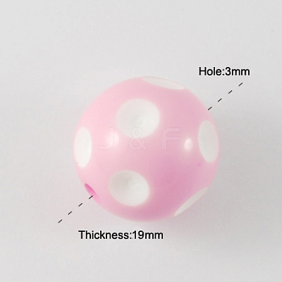 Chunky Bubblegum Acrylic Beads SACR-S146-20mm-10-1