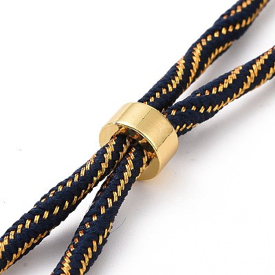 Nylon Cord Silder Bracelets MAK-C003-03G-25-1