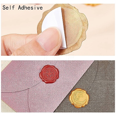 100Pcs Adhesive Wax Seal Stickers DIY-CP0011-01E-1