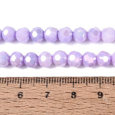 Anti-Tarnish Electroplate Glass Beads Strands EGLA-ZX010-6mm-08-1