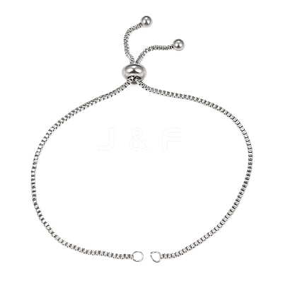 Tarnish Resistant Adjustable 304 Stainless Steel Slider Bracelets Making X-STAS-T050-031P-1