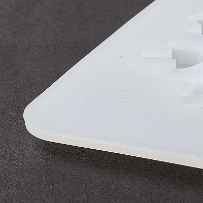 Key & Snowflake Shape DIY Pendant Silicone Molds DIY-F114-17-1