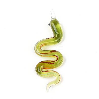 Handmade Lampwork Big Pendants LAMP-N034-17B-1