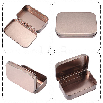 4Pcs Iron Jewelry Storage Boxes with Hinged Lid CON-SP0001-20C-1