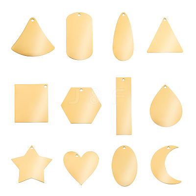 304 Stainless Steel Pendants STAS-UN0016-19G-1