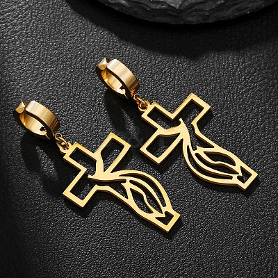 201 Stainless Steel Clip-on Earrings FS-WGD509B-10-1