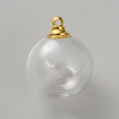Glass Bottle Pendants FIND-WH20032-19B-G-1