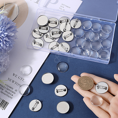 DIY Blank Dome Brooch Making Kit DIY-SC0023-85-1