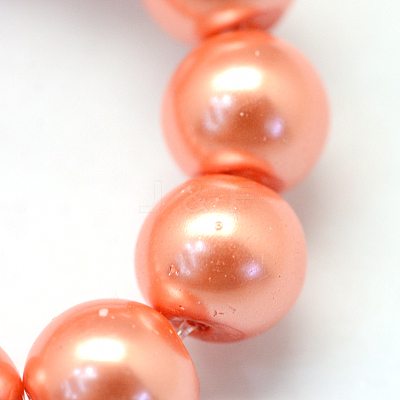 Baking Paint Pearlized Glass Pearl Round Bead Strands X-HY-Q003-10mm-77-1