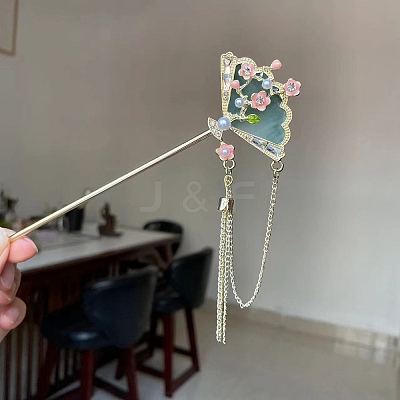 Alloy Enamel Hair Sticks PW-WGF8E93-02-1