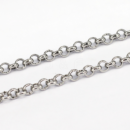304 Stainless Steel Rolo Chains CHS-L001-28-3mm-1