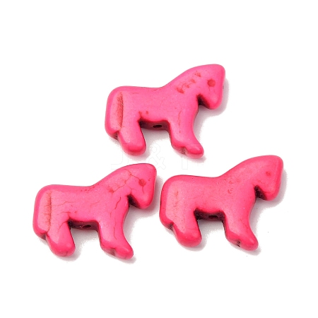 Synthetic Turquoise Dyed Horse Beads G-B015-05-1