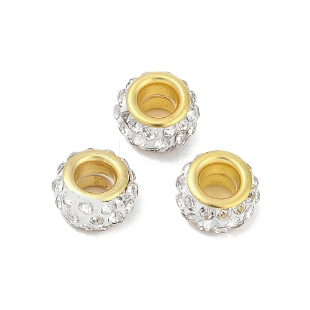 Alloy Rhinestone Clay Pave Beads ALRI-D300-04G-08-1