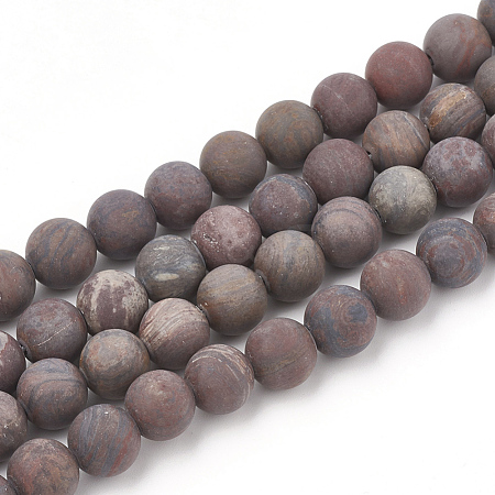 Natural Ocean Jasper Beads Strands G-T106-136-1