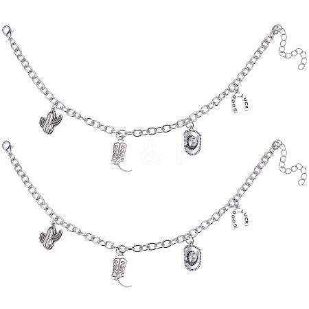 Alloy Boot Strap Chains AJEW-WH20048-23P-1