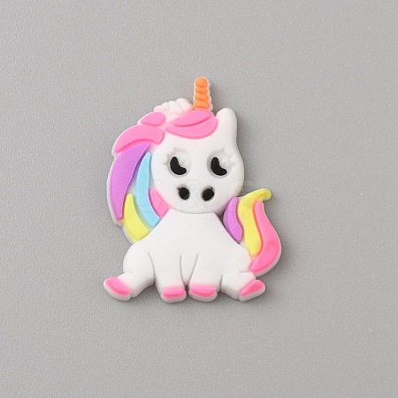 PVC Plastic Cabochons SIL-WH0019-16I-1