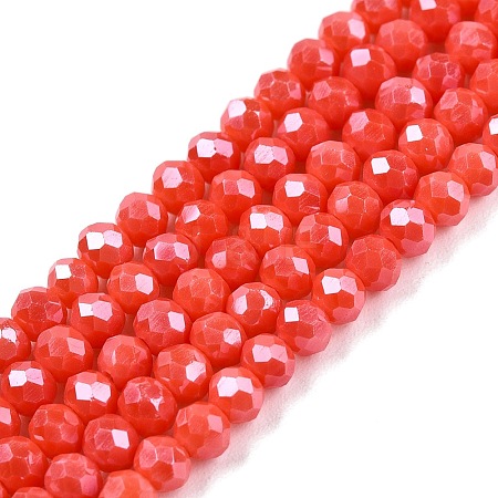 Electroplate Glass Beads Strands EGLA-A044-P3mm-A21-1