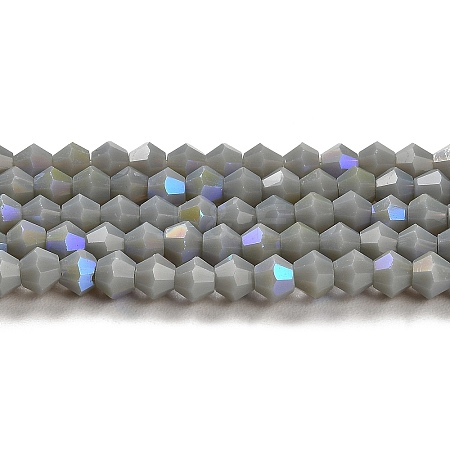 Opaque Solid Color Imitation Jade Glass Beads Strands EGLA-A039-P4mm-L14-1