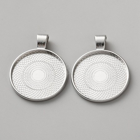 Zinc Alloy Pendant Cabochon Settings FIND-WH0365-028P-1