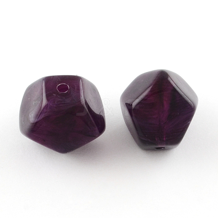 Imitation Gemstone Acrylic Beads OACR-R034-05-1