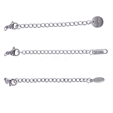 30Pcs Stainless Steel Chain Extender STAS-CJ0001-184-1