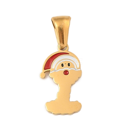 Christmas Theme 304 Stainless Steel Pendants STAS-R007-01I-G-1