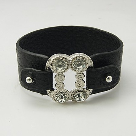 Fashion PU Leather Bracelets X-BJEW-G060-4-1