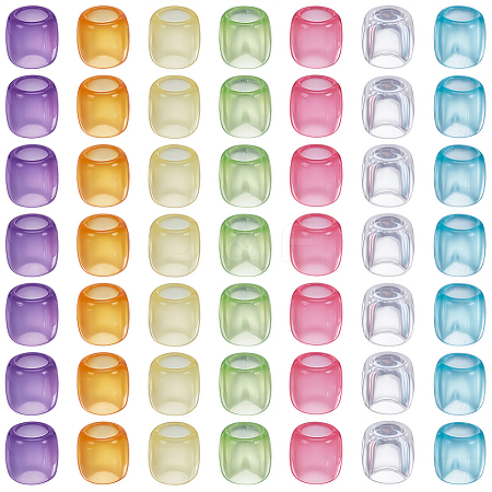 120Pcs Transparent Acrylic European Beads MACR-SC0002-58-1