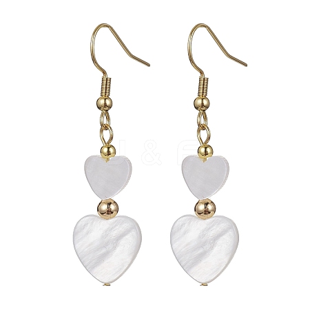 Natural Shell Heart Dangle Earrings EJEW-JE05583-01-1