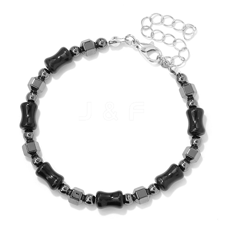 Adjustable Synthetic Non-magnetic Hematite Bead Stretch Bracelets PW-WG03C29-01-1