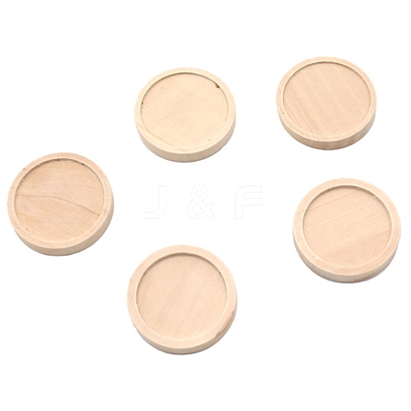 Natural Wood Cabochon Settings WOOD-WH0115-37C-A-1