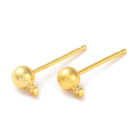 Rack Plating Brass Stud Earring Settings KK-F090-16G-02-1