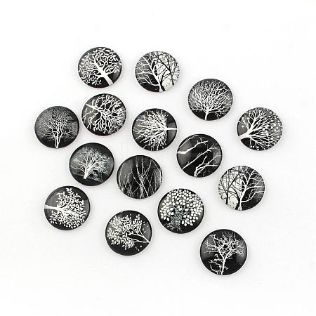 Glass Cabochons GGLA-Q041-25mm-CM-1