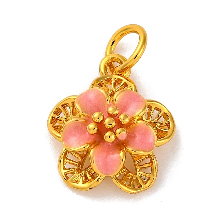 Brass Enamel Pendants KK-U042-14G-02-1