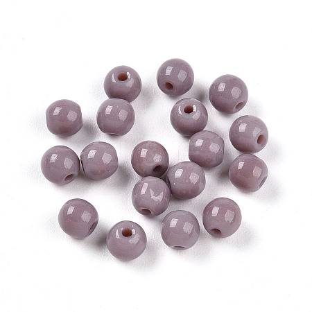 Opaque Solid Color Glass Beads X1-GLAA-N007-4mm-A05-1