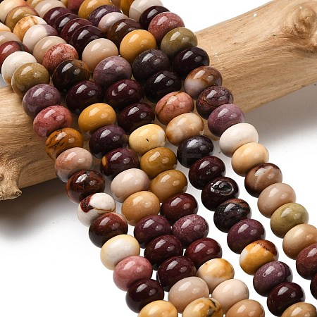 Natural Mookaite Beads Strands G-A280-A25-02-1