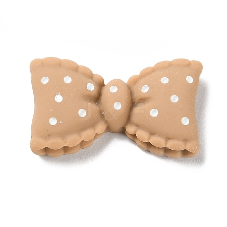 Cartoon Opaque Resin Polka Dot Bowknot Cabochons RESI-Q218-02E-1