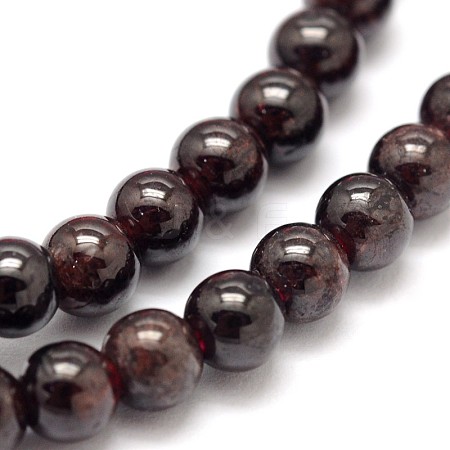 Garnet Round Beads Strands G-O081-01-5mm-1