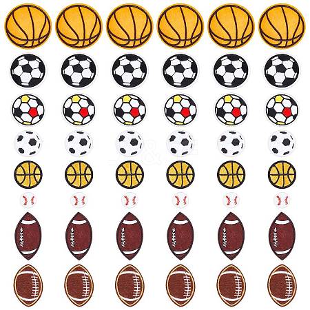 48Pcs 8 Style Computerized Embroidery Cloth Iron On/Sew On Patches DIY-PH0006-79-1