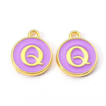 Golden Plated Alloy Enamel Charms ENAM-S118-10Q-1