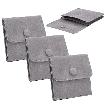 Microfiber Jewelry Flap Pouches ABAG-WH0032-121B-1