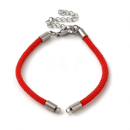 Milan Cord & 304 Stainless Steel Bracelets Making MAK-H004-01A-P02-1