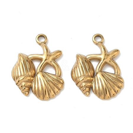 304 Stainless Steel Pendants STAS-P422-01A-G-1