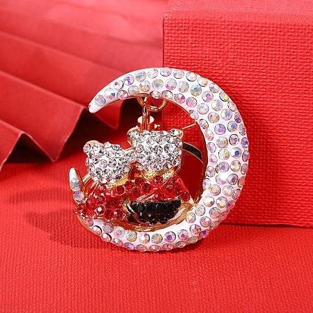 Alloy Rhinestone Keychains PW-WGFAFE5-04-1