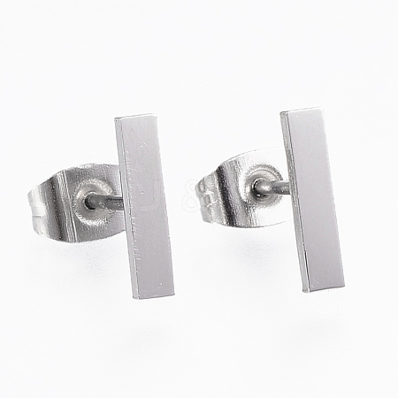 Tarnish Resistant 304 Stainless Steel Stud Earrings EJEW-H350-24P-1
